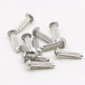 stainless steel pan head solid rivet knurled rivet for nameplate